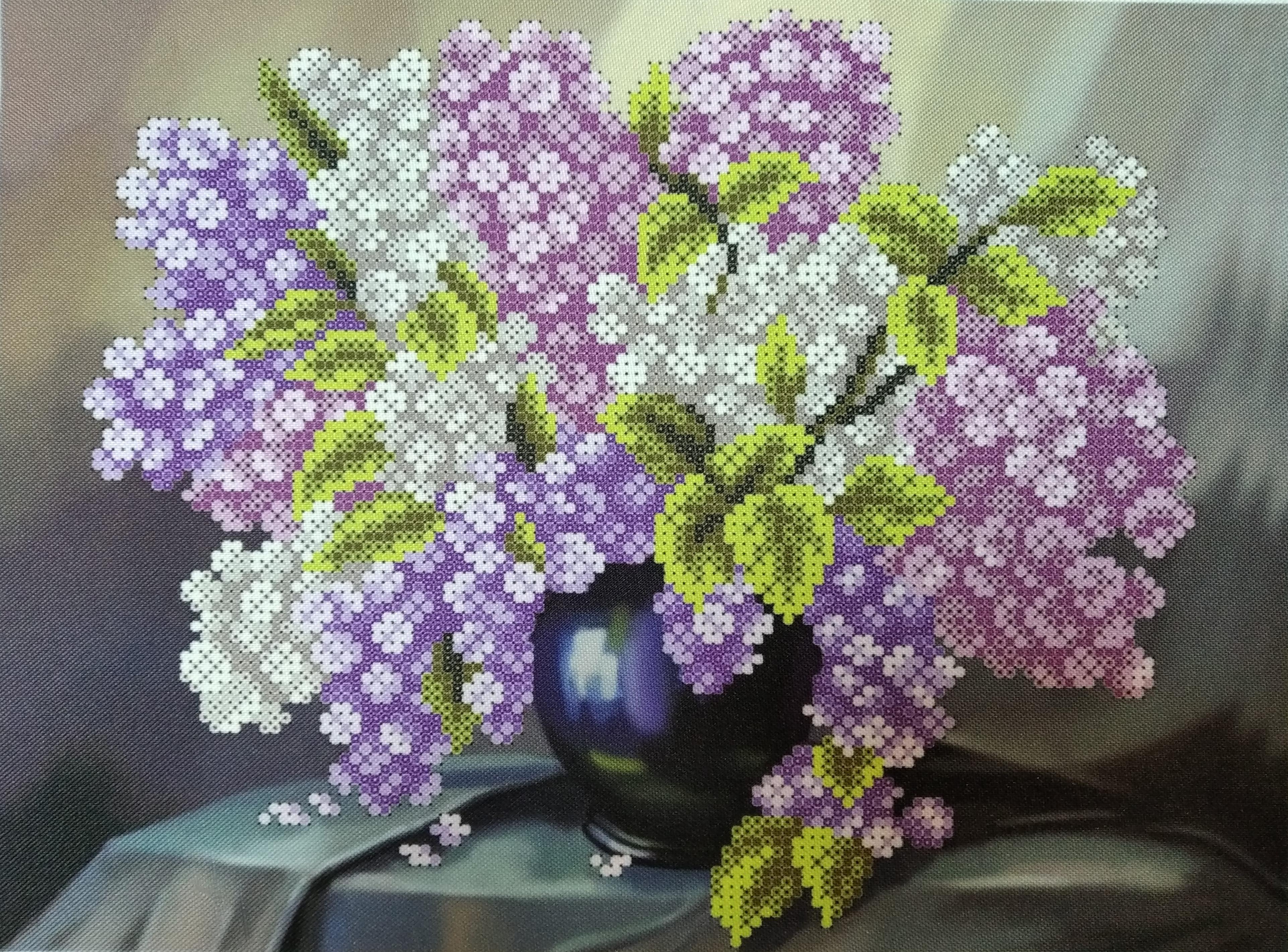 картинка Рисунок на ткани для вышивания бисером Благовест "Сирень", 20,0x27,0 см, арт. К-4067 от магазина Юхобби