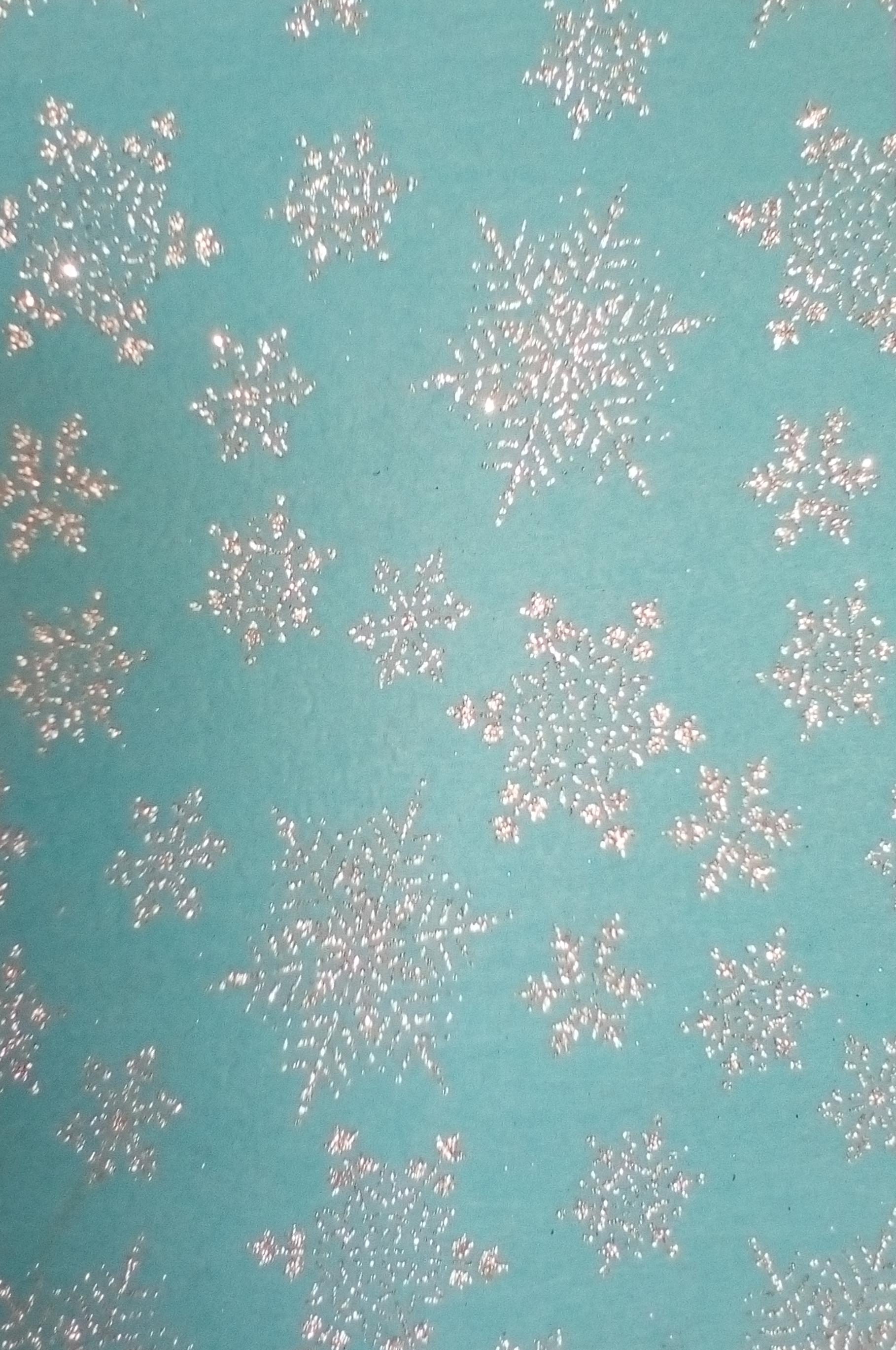 картинка Фетр листовой c с глиттером "Снежинки" IDEAL 1,4мм 20х30см цв.голубой от магазина Юхобби