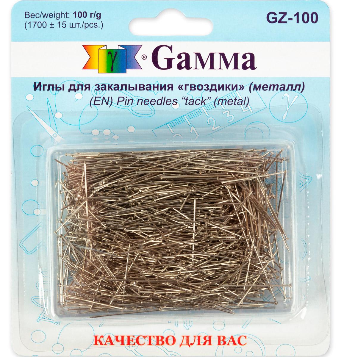 картинка Иглы для закалывания гвоздики GZ-100 "GAMMA" 100г в блистере от магазина Юхобби