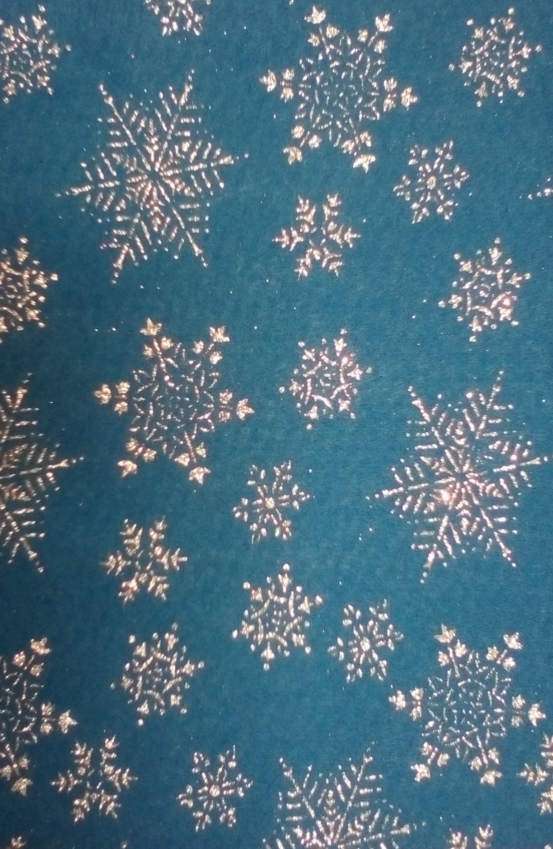 картинка Фетр листовой c с глиттером "Снежинки" IDEAL 1,4мм 20х30см цв.синий от магазина Юхобби
